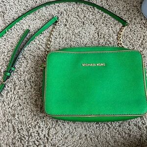 Green Michael Kors purse
